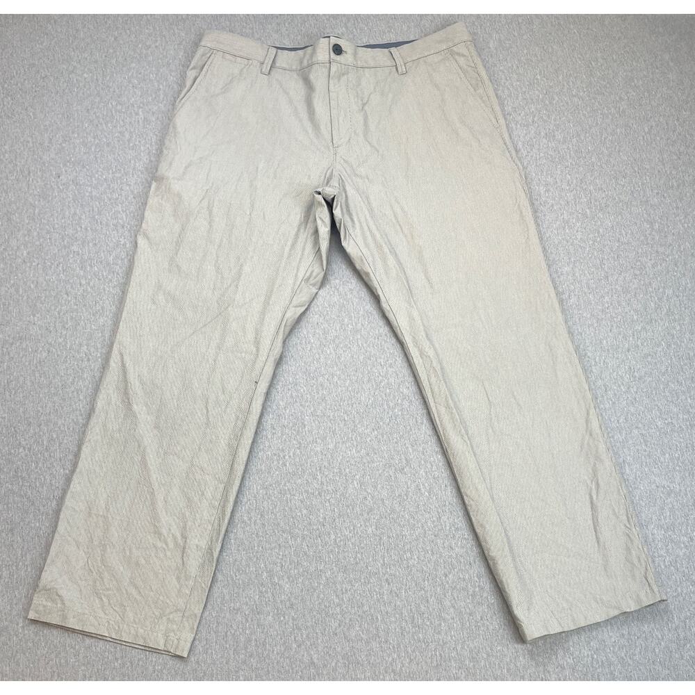 Gap Pants Mens 38 x 30 Beige 100% Cotton Khakis Flat Front Straight‎ Fit
